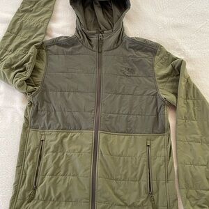 The North Face Olive Hooded Jacket Hoodie Zip Up